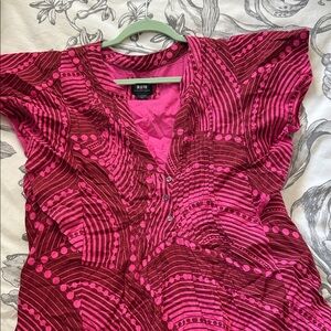 Anthropologie Pink Patterned Women's Dress